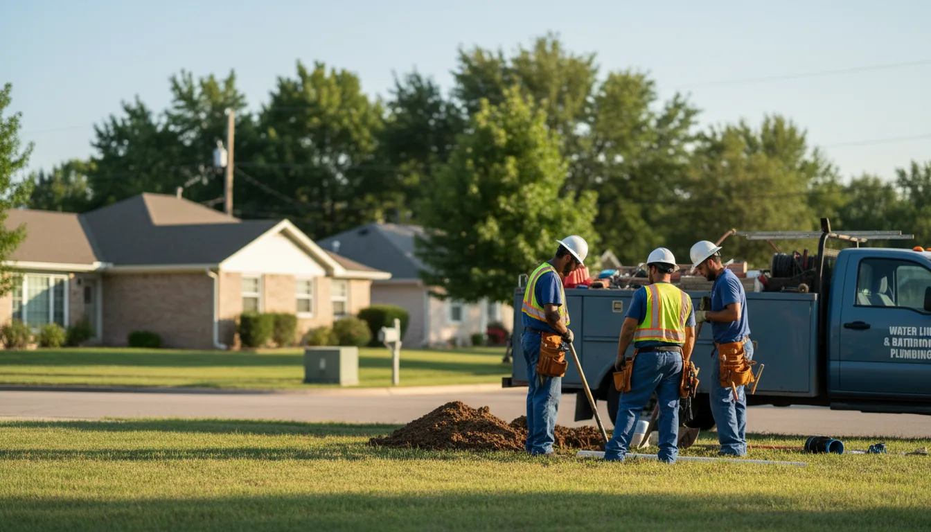 Residential water line and bathroom plumbing service in Waleska, GA